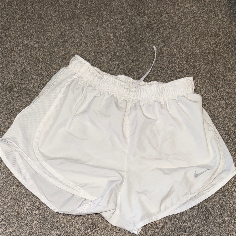 Nike White Athletic Shorts Lightweight Performance
